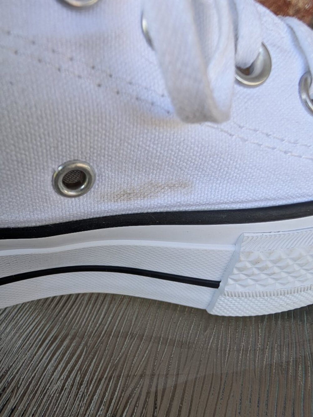 Women's Converse All Star Platform Sneakers White Shoes Size 7.5 - Picture 7 of 10